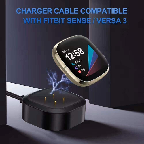 Techgear TECHGEAR 2-Pack Replacement USB Charging Dock for Fitbit Versa 3/Versa 4/Sense/Sense 2 - USB Charging Cradle 2