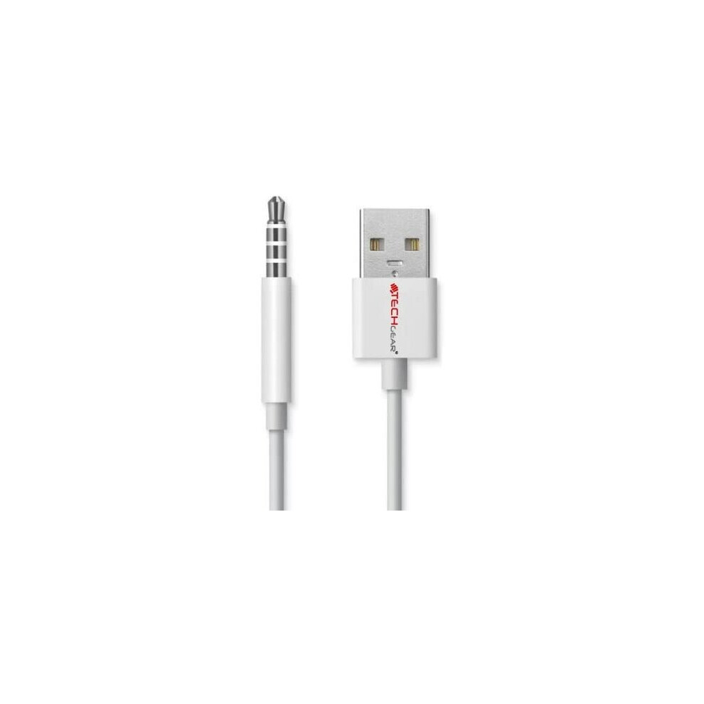 TECHGEAR High Quality, USB Data Sync & Charging Cable Lead Compatible with Apple iPod Shuffle and Shuffle Clip 3rd Gen and 4the Gen