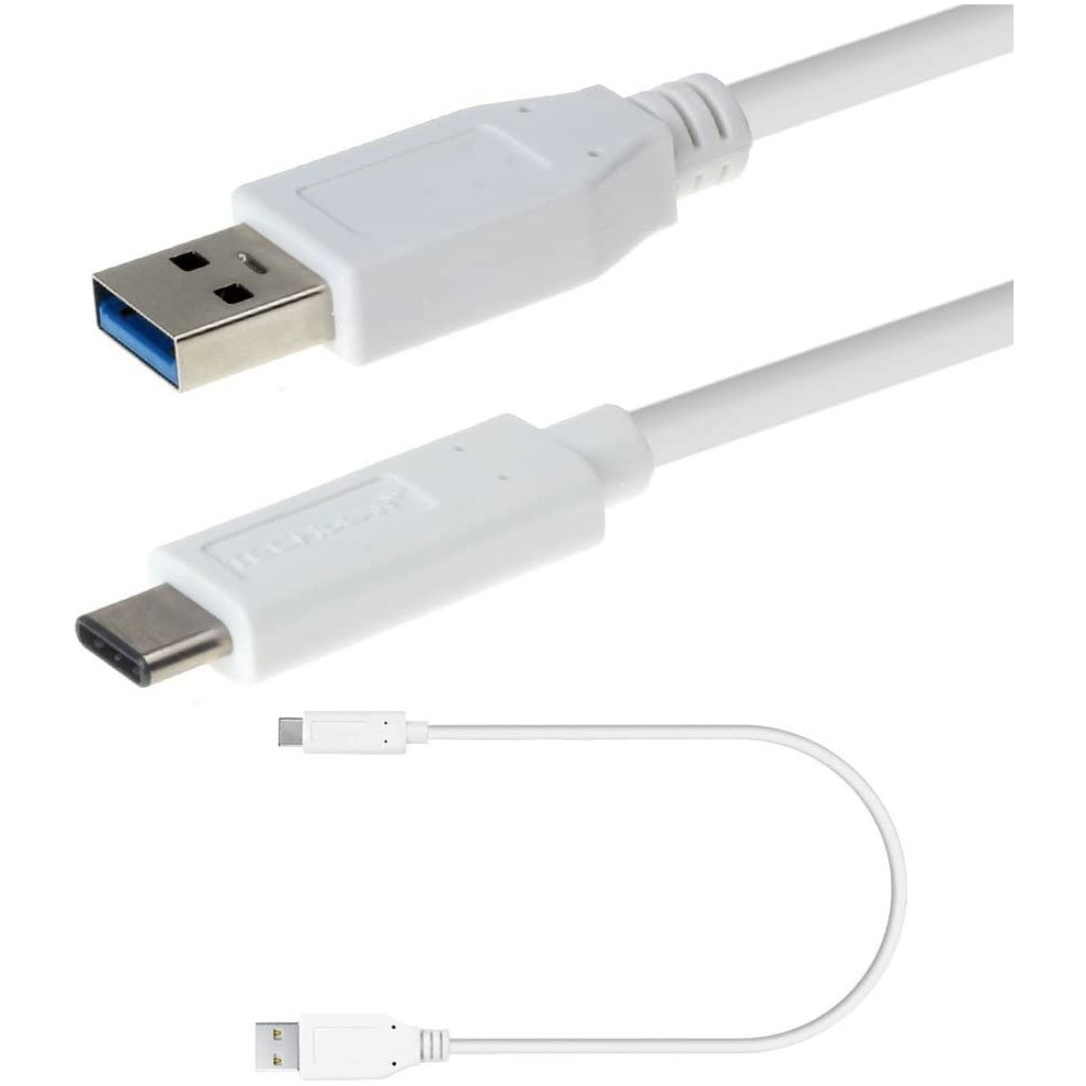 TECHGEAR (30 cm 1ft) USB 3.1 Type C, Data Sync & Charging Cable Lead for OnePlus 6T, 6, OnePlus 5T 5 3T 3 etc - USB-C 3.1 Type C Fast cable