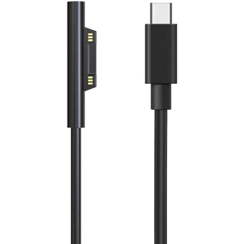 Techgear TECHGEAR USB-C Charger Cable (5ft/1.5m), Surface Connect to USB C Charging Cable For Microsoft Surface Pro 7, 6, 5, 4, 3, Surface Book 1 / 2