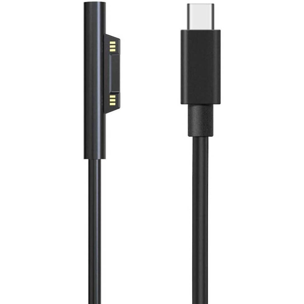 TECHGEAR USB-C Charger Cable (5ft/1.5m), Surface Connect to USB C Charging Cable For Microsoft Surface Pro 7, 6, 5, 4, 3, Surface Book 1 / 2