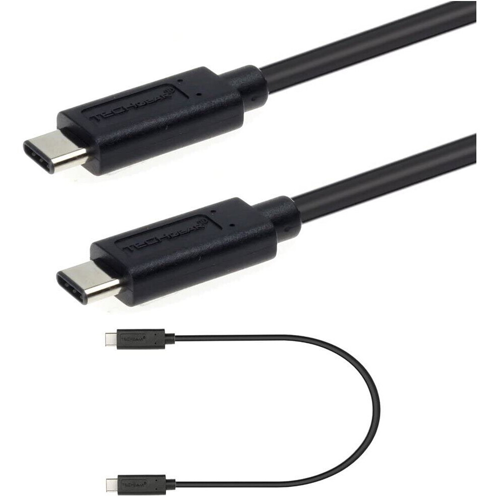 TECHGEAR USB 3.1 USB-C to USB-C Cable (1ft/30cm) for Samsung Note 9 8, S8 S9, Sony Xperia XZ3, XA2, Google Pixel 7, Huawei, Mate 20 etc Fast cable