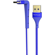 TECHGEAR 2 in 1 USB C Cable, 90 Degree Right Angle Fast Charge & Phone Stand Cable for Huawei, Samsung S23, Honor 50, OnePlus 9 10, Oppo, Pixel etc