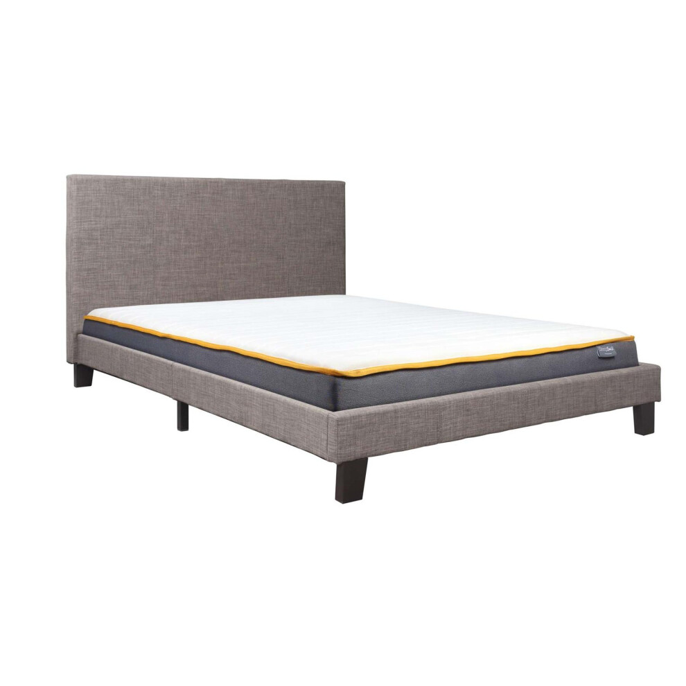 Birlea King Size Bed Frame Berlin Fabric 5Ft 150Cm Upholstered Grey