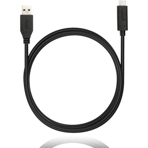 Techgear TECHGEAR 2m USB-C to USB-A Cable - Data Sync & Fast Charging, USB 3.1, Reversible Type-C, Compatible with MacBook & Galaxy S23/S22 2
