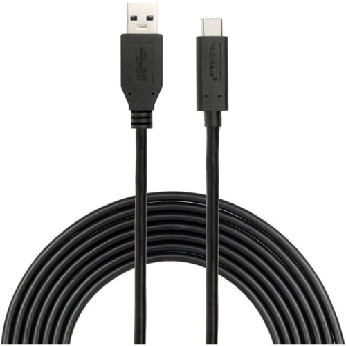 Techgear TECHGEAR 2m USB-C to USB-A Cable - Data Sync & Fast Charging, USB 3.1, Reversible Type-C, Compatible with MacBook & Galaxy S23/S22 1
