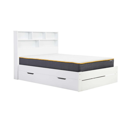 Birlea Small Double Drawer Bed Frame White Birlea Alfie 4FT Headboard Storage 120cm