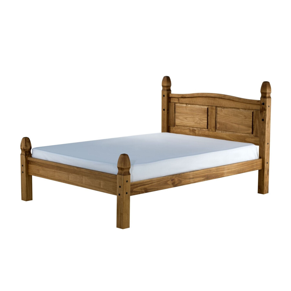 Corona Mexican Solid Pine Low Foot End 135cm Bedstead 4'6" Double bed Frame