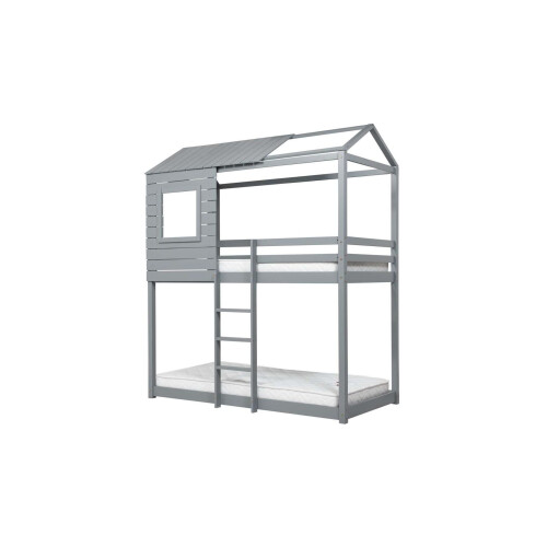 Birlea Solid Pine Bunk Beds Grey Birlea Adventure 3FT Single Bed Wood Frame