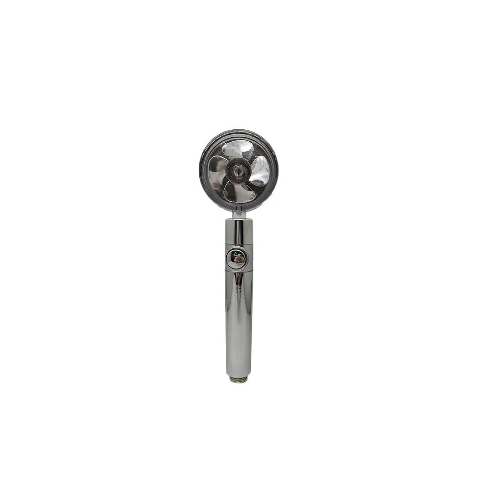 (Silver) 360°High Pressure Shower Head Water Saving Hand-held Spray Nozzle Turbocharged Shower Head