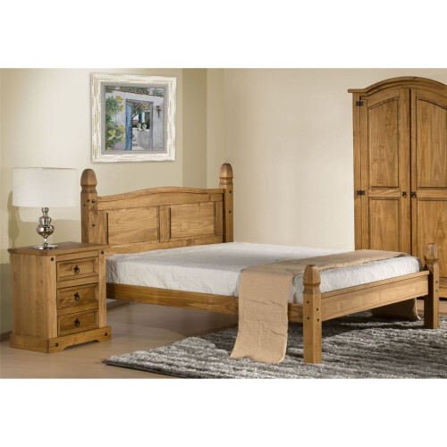 Birlea Corona Mexican Solid Pine Low Foot End 135cm Bedstead 4'6" Double bed Frame 1