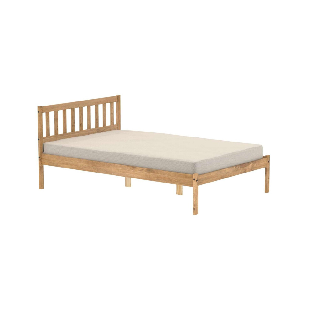Pine Double Bed Frame 4FT6 Bedstead Birlea Lisbon Rustic Corona Solid Pine