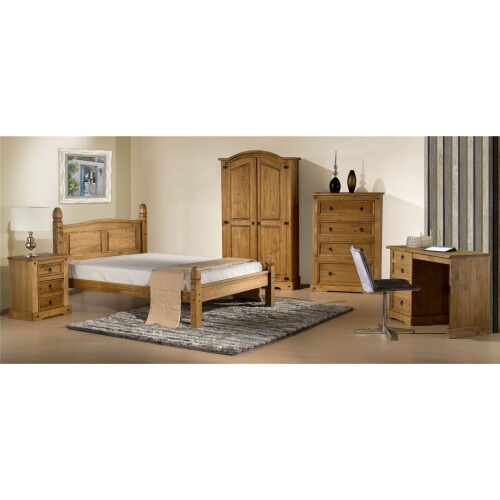 Birlea Corona Mexican Solid Pine Low Foot End 135cm Bedstead 4'6" Double bed Frame 2