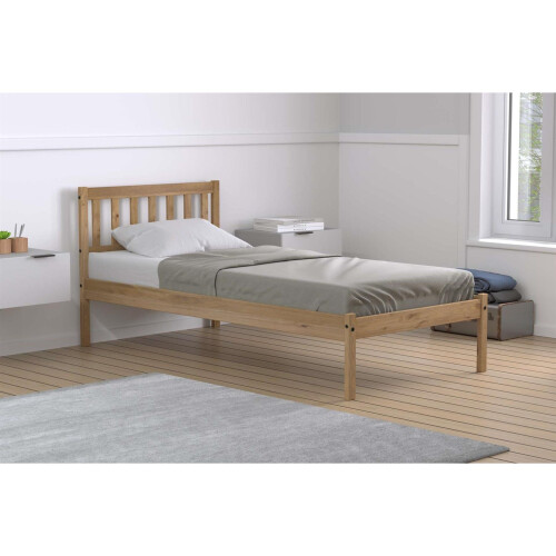 Birlea Pine Single Bed Frame 3FT Bedstead Birlea Lisbon Rustic Corona Solid Pine 1