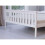 Birlea White Double Bed Frame 4FT6 Bedstead Birlea Oxford Solid Wood Shaker Design 4