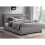 Birlea Grey Small Double Bed Frame Birlea Hannover Light Fabric 120cm 4ft Bedstead 2
