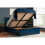 Birlea King Size Ottoman Bed Blue Phoenix Wood Frame Storage 5FT Navy Oak Solid 2