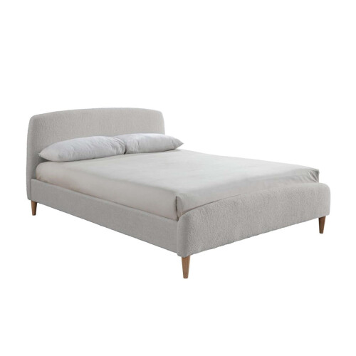 Birlea Grey Double Bed Frame Birlea Otley 135cm 4FT6 Fabric Bedstead Dove