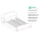 Birlea Grey King Size Bed Frame Birlea Quebec Fabric Upholstered 5FT 150cm 7