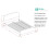 Birlea Grey Small Double Bed Frame Birlea Quebec Fabric Upholstered 4FT 120cm 7