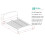 Birlea Grey Double Bed Frame Birlea Quebec Fabric Upholstered 4FT6 135cm 7
