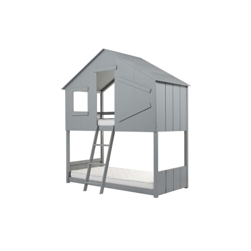 Birlea Solid Pine Bunk Beds Grey Birlea Safari 3FT Single Bed Wood Frame
