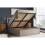 Birlea King Size Ottoman Bed Grey Phoenix Wood Frame Storage 5FT Pearl Oak Solid 2