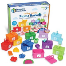 Learning Resources LRNLER6810 Sorting Surprise Picnic Basket, Multi Color