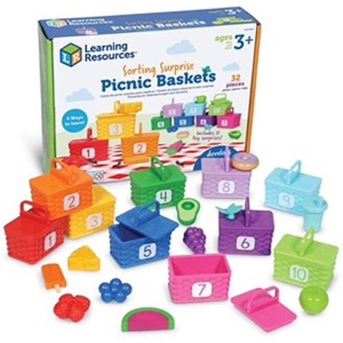 Learning Resources Learning Resources LRNLER6810 Sorting Surprise Picnic Basket, Multi Color