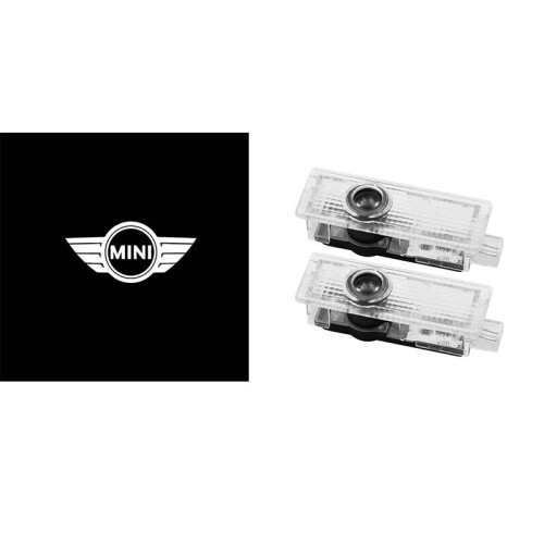 (Mini Logo) 2x Led Car Door Logo Welcome Light Courtesy Laser Projector Puddle Emblem Lamp