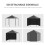 6 Removable Side Walls Hexagonal Black Metal, PE Gazebo 4m 6