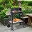 Black Charcoal Height Adjustable High-Quality BBQ Grill Barbecue 2