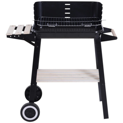 Black Charcoal Height Adjustable High-Quality BBQ Grill Barbecue 2