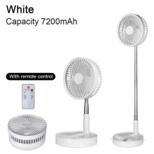 (With Remote control) Portable Fan Rechargeable Mini Folding Telescopic Floor Low Noise