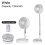 (With Remote control) Portable Fan Rechargeable Mini Folding Telescopic Floor Low Noise 1