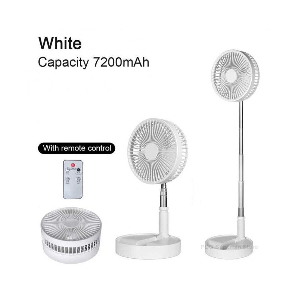 (With Remote control) Portable Fan Rechargeable Mini Folding Telescopic Floor Low Noise