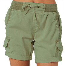 (Army Green, 3XL) Womens High Waist Cargo Shorts Ladies Casual Loose Cotton Linen Solid Hot Pants