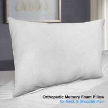 (Memory Foam Pillow) Pack of 2 Pillows Stripe Luxury Memory Foam Single Pillow