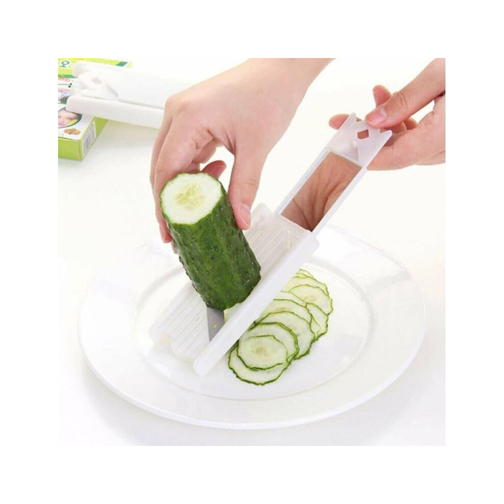 Sesamecave White (White) Cucumber Potato Slicer Cutter Peeler Food Facial Mask Beauty With Mirror