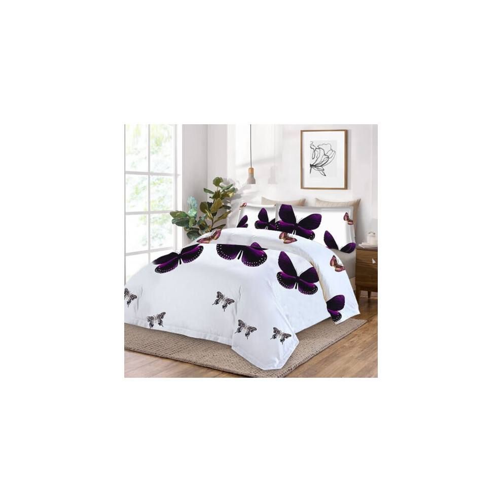 (Double, Adele) 3D Floral Duvet Quilt Cover Soft Printed Christmas