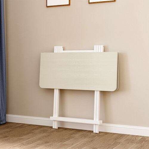 Living And Home (White) Folding Wooden Dining Table 80x80cm 1