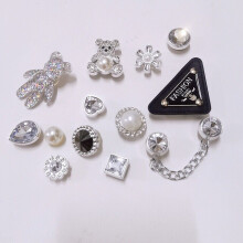(  K18) Rhinestone Shoes Charms DIY Accessory Decor Girls Kids Gift For Croc