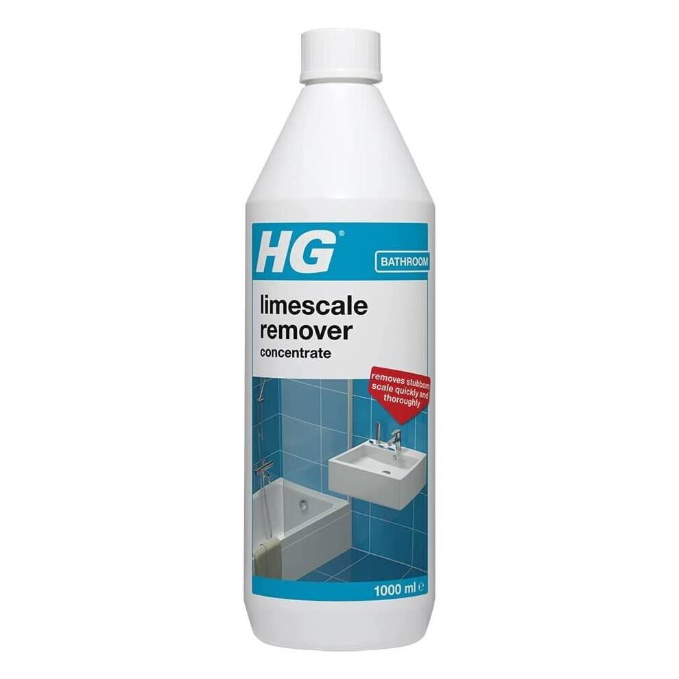 HG Limescale Remover Concentrate, Intensive Extra Strong Professional Bathroom Descaler, Removes Scale, Rust & Verdigris 1 litre (100100106)