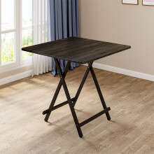 (Black) Folding Wooden Dining Table 80x80cm