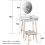ELECWISH Dressing Table Vanity Set Make up Desk Oval LED Light Mirror w/ Stool 3