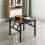 Living And Home (60cm W x 60cm D x 51cm H) Folding Coffee Table with Marble Effect Top 1