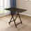 Living And Home (Black) Folding Wooden Dining Table 60x100cm 1