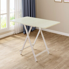 (White) Folding Wooden Dining Table 60x100cm