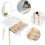 ELECWISH Dressing Table Vanity Set Make up Desk Oval LED Light Mirror w/ Stool 5