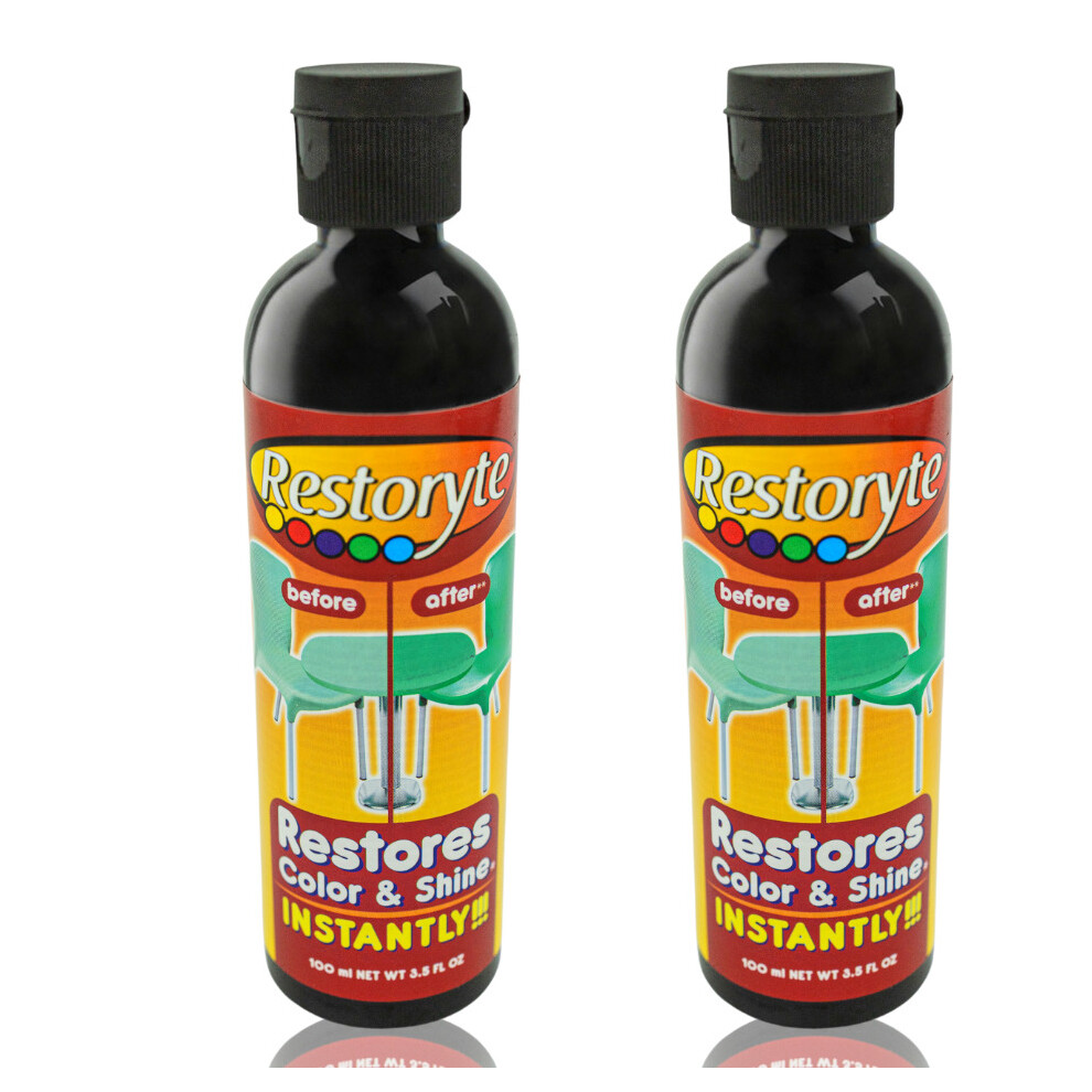 (2 Units) Liquid for Restoring Colours Restoryte, To repare and protect the Colour and original gloss of Surfaces, for Chairs, Cars, Doors